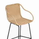 Chaises d'îlot en rotin 65 cm - MOOREA - Lot de 2