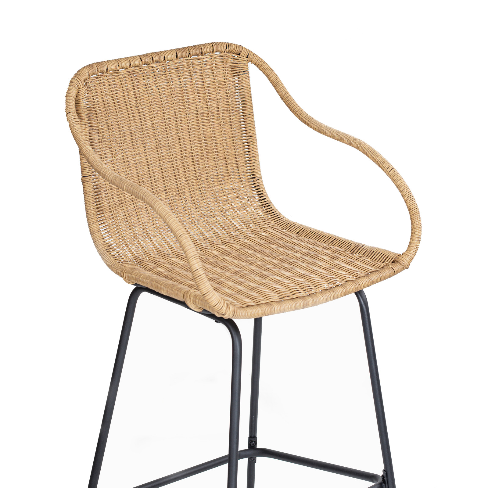 Chaises d'îlot en rotin 65 cm - MOOREA - Lot de 2