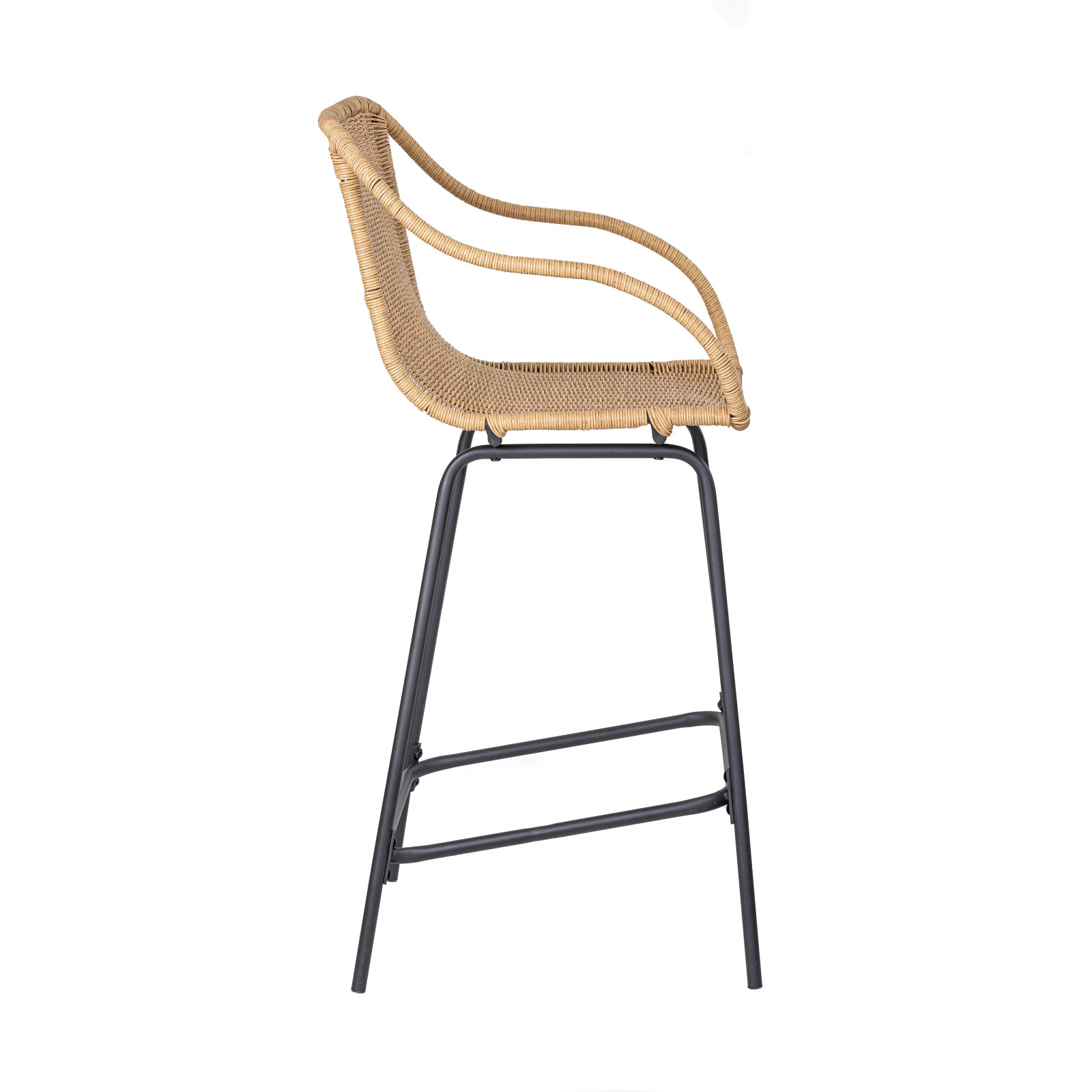 Chaises d'îlot en rotin 65 cm - MOOREA - Lot de 2