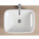 Vasque rectangulaire blanche en céramique 48 x 37 cm OASIS