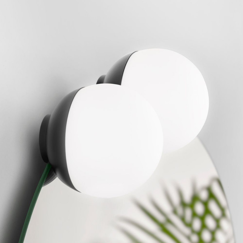 Spot LED SCARLETT Noir 9 cm pour miroir