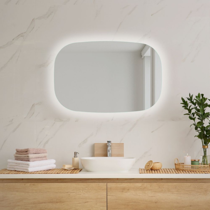 Miroir led salle de bain, lumineux