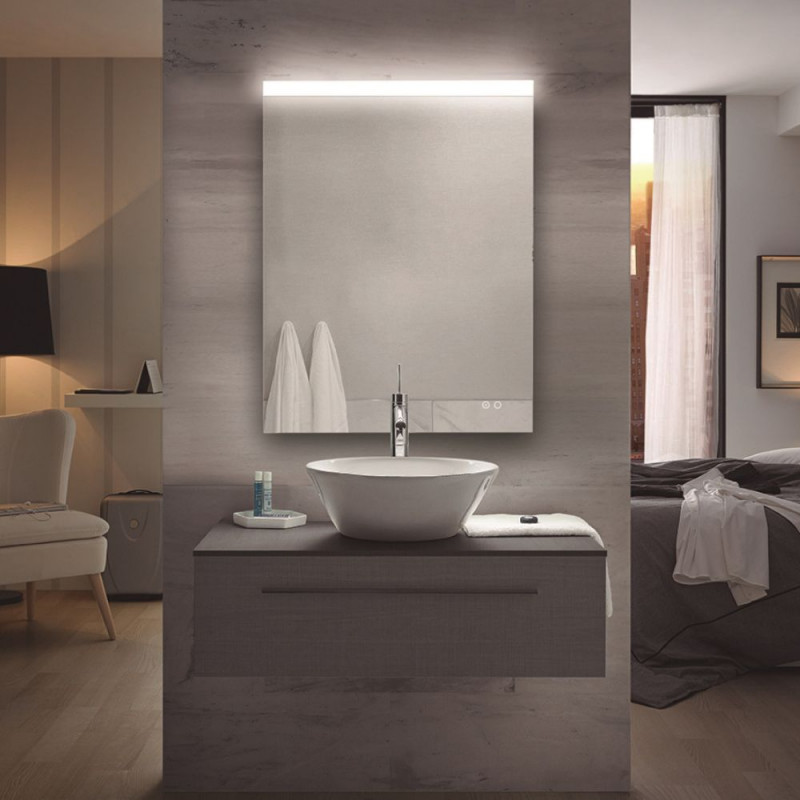Miroir LED anti-buée 60x70 cm DEVA