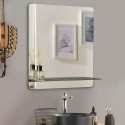 Miroir de salle de bain avec tablette noire 60 x 70 cm SORRENTO