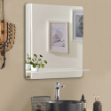 Miroir rectangulaire avec tablette blanche 60 x 70 cm SORRENTO