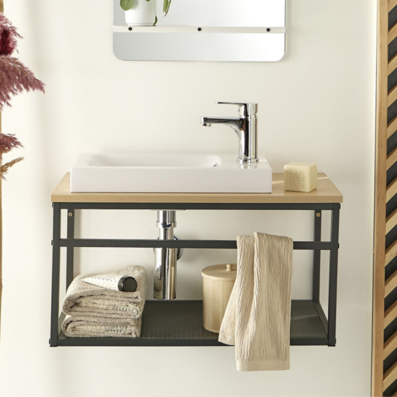 Meuble lave-mains vasque blanche WILO