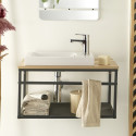 Meuble lave-mains vasque blanche WILO avec robinet chromé