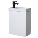 Meuble lave-mains blanc LISA avec robinet noir