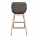 Tabouret de bar tissu gris foncé - MELLOW - Lot de 2