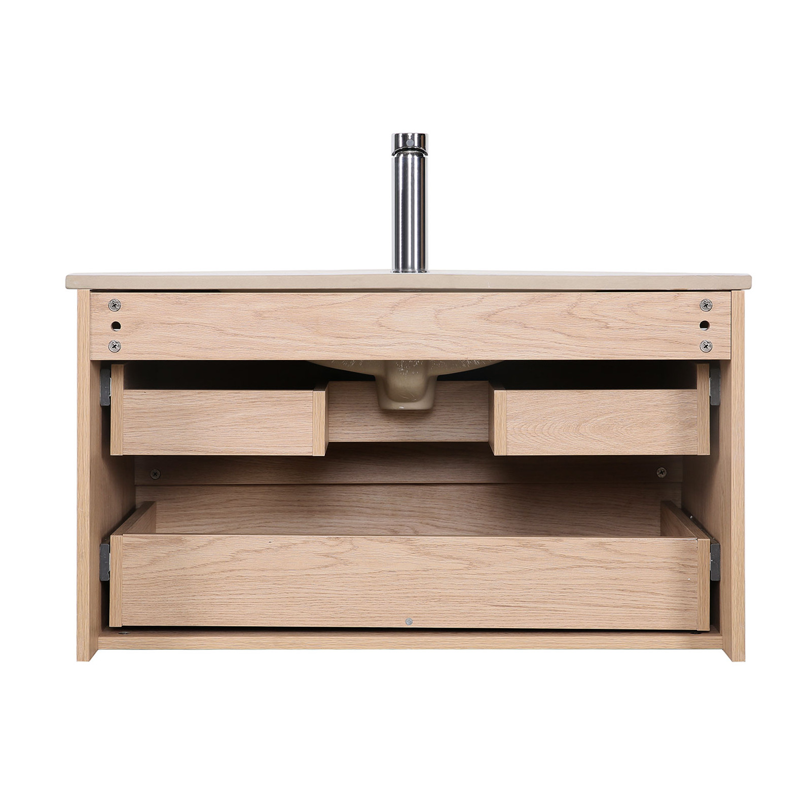 Ensemble meubles de salle de bain 2 pièces SORRENTO 80cm décor chêne