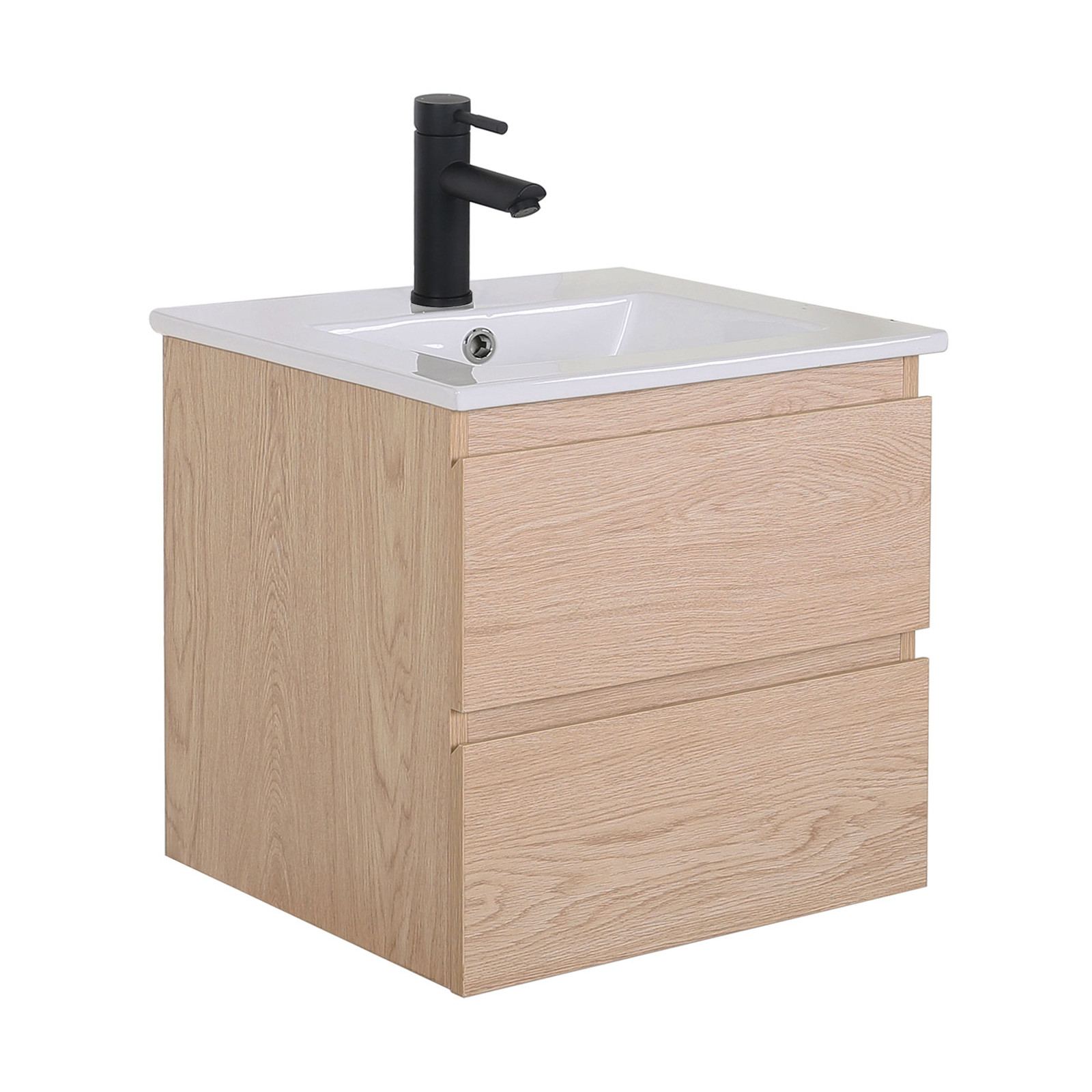 Ensemble meubles de salle de bain 2 pièces SORRENTO 45cm décor chêne