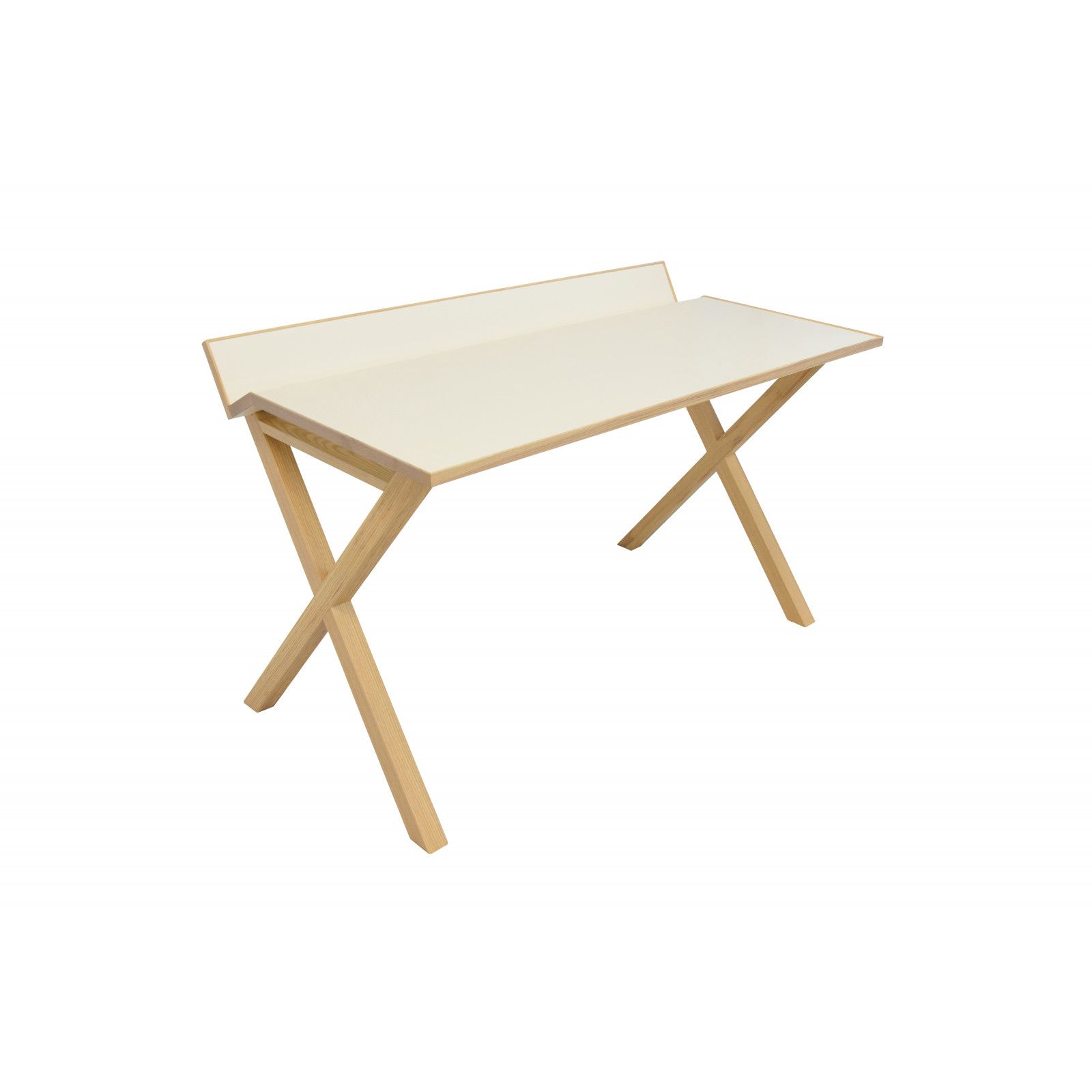Bureau bois moderne blanc 130 cm TILT Bureau bois moderne blanc 130 cm TILT