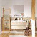 Ensemble meubles de salle de bain 3 pièces décor chêne 80 cm SORRENTO