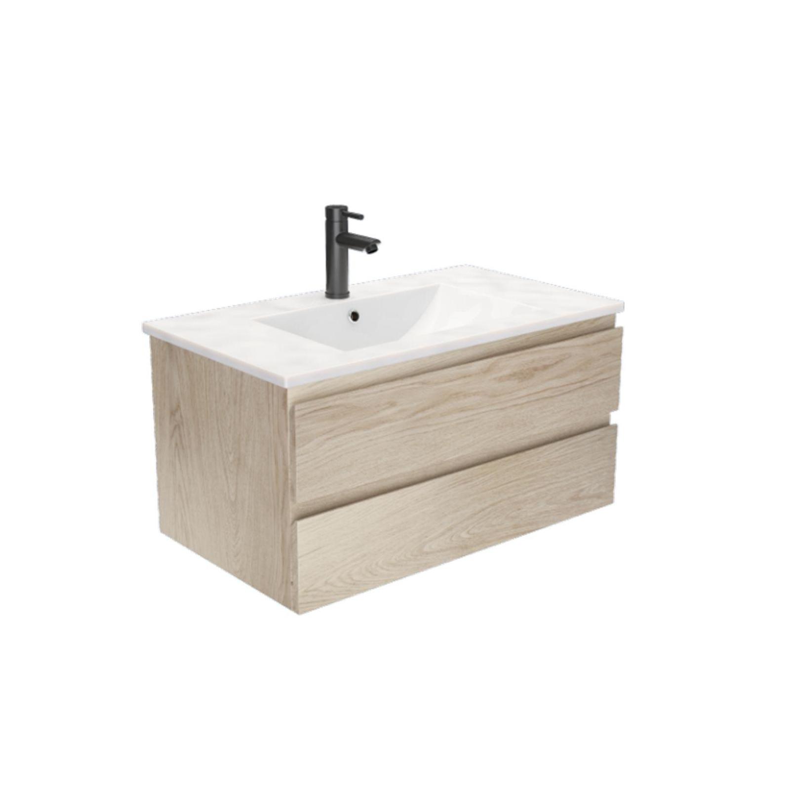 Ensemble meubles de salle de bain 2 pièces SORRENTO 80cm décor chêne