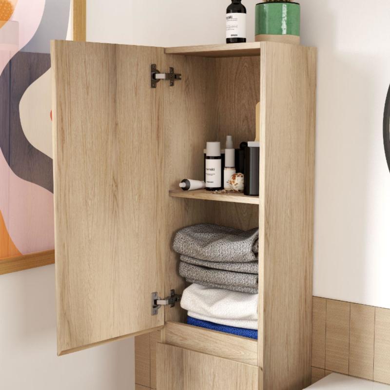 Ensemble meubles de salle de bain 4 pièces 80cm décor chêne SORRENTO