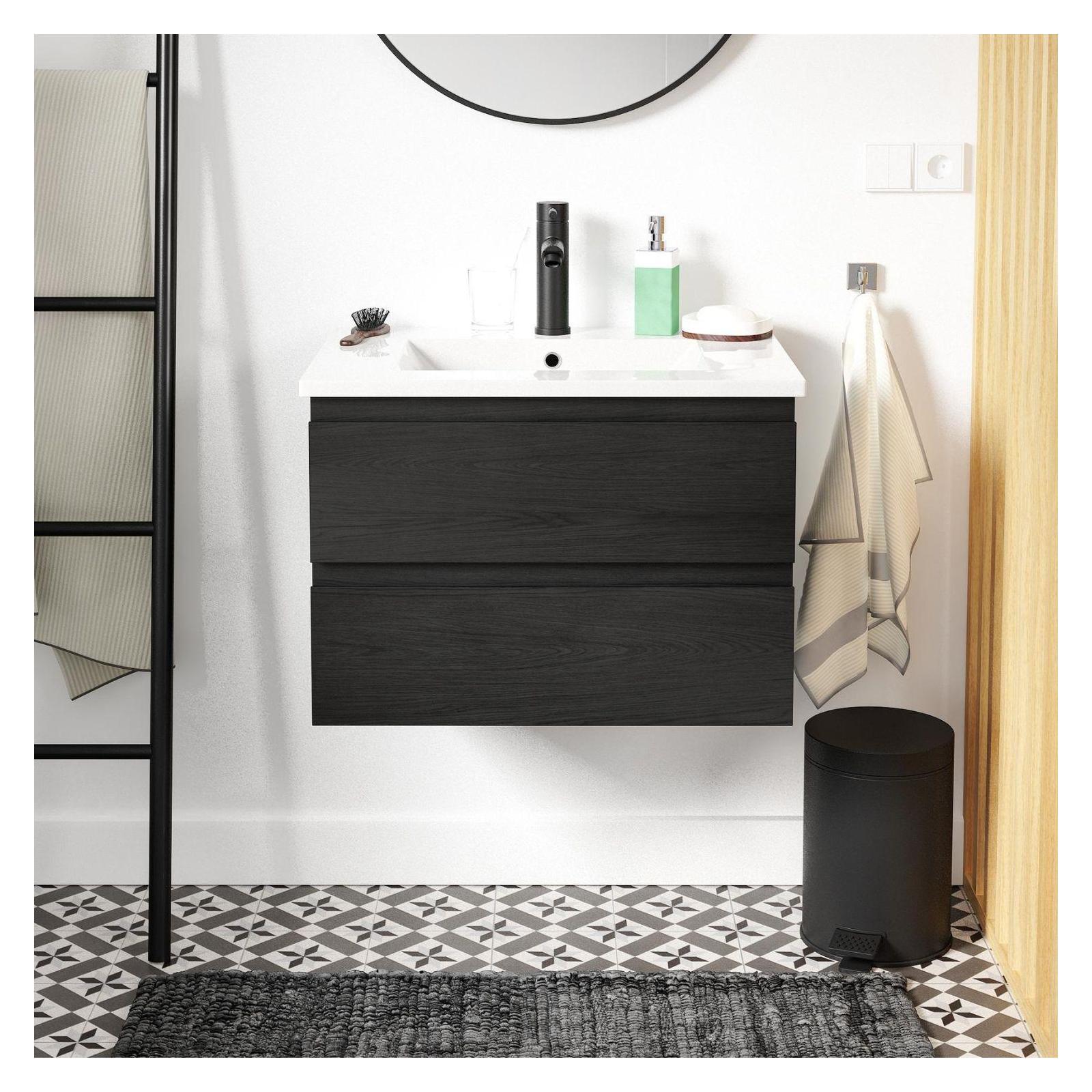 Ensemble de salle de bain 2 pièces SORRENTO 60cm décor chêne carbone