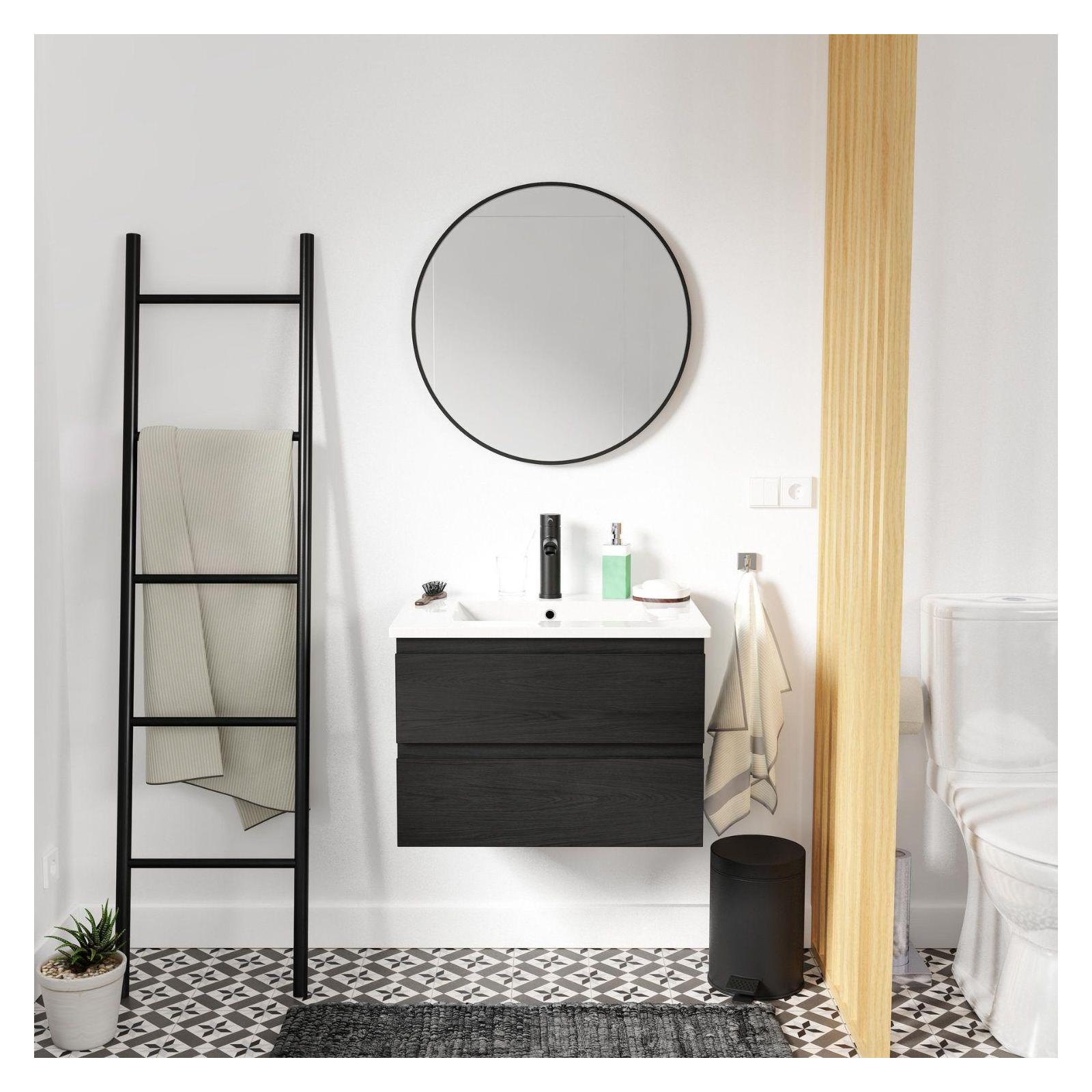 Ensemble meuble salle de bain 3 pièces SORRENTO 60cm chêne carbone