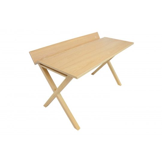 Bureau bois moderne frêne 130 cm TILT