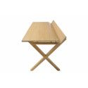 Bureau bois moderne frêne 130 cm TILT