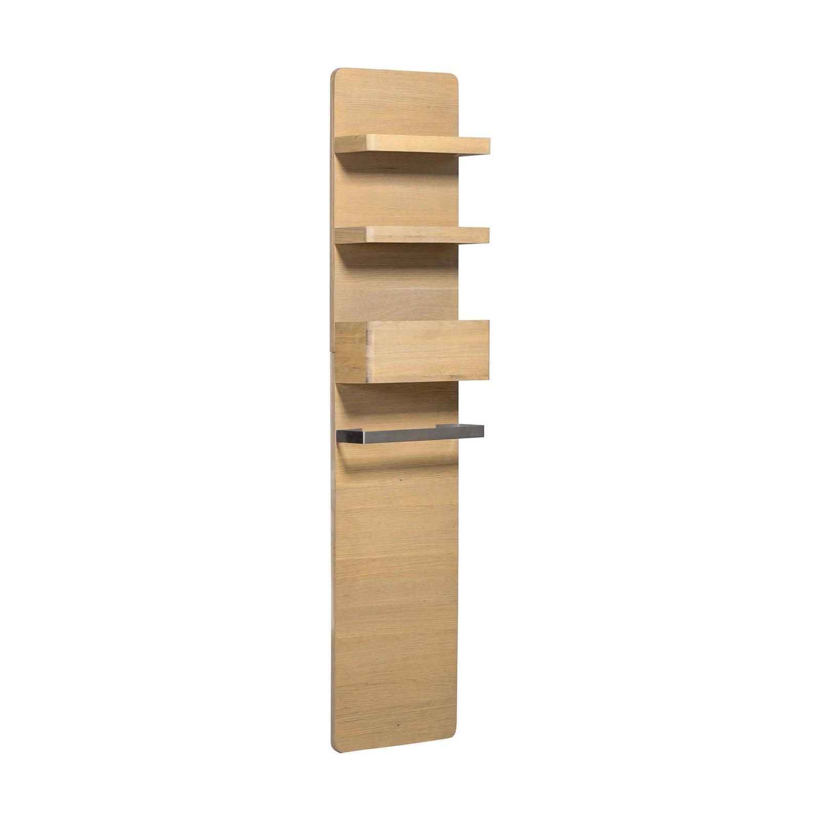 Colonne extra plate étagères et porte-serviette chêne 40x170 cm NOMAD