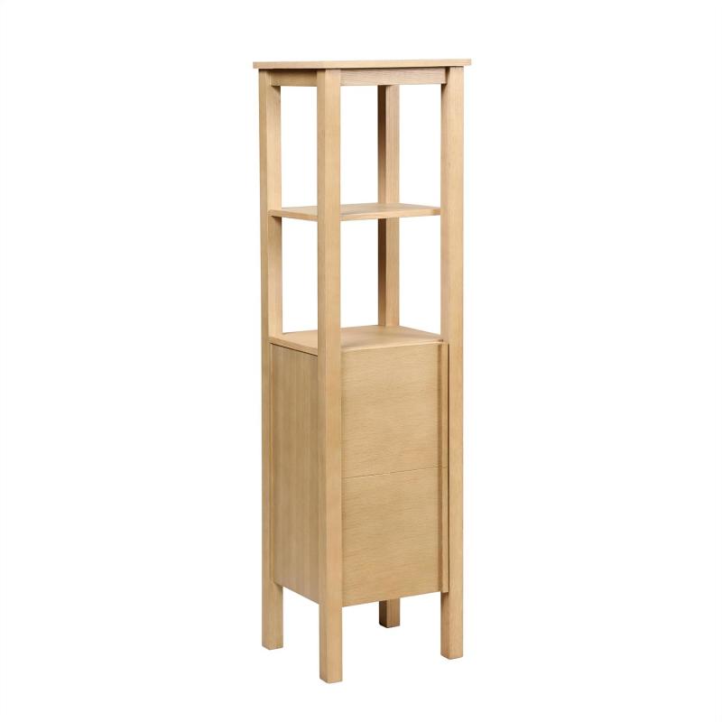 Colonne de salle de bain porte lisse chêne 145 cm