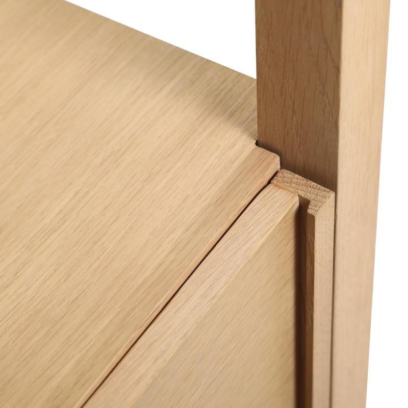 Colonne de salle de bain porte lisse chêne 145 cm