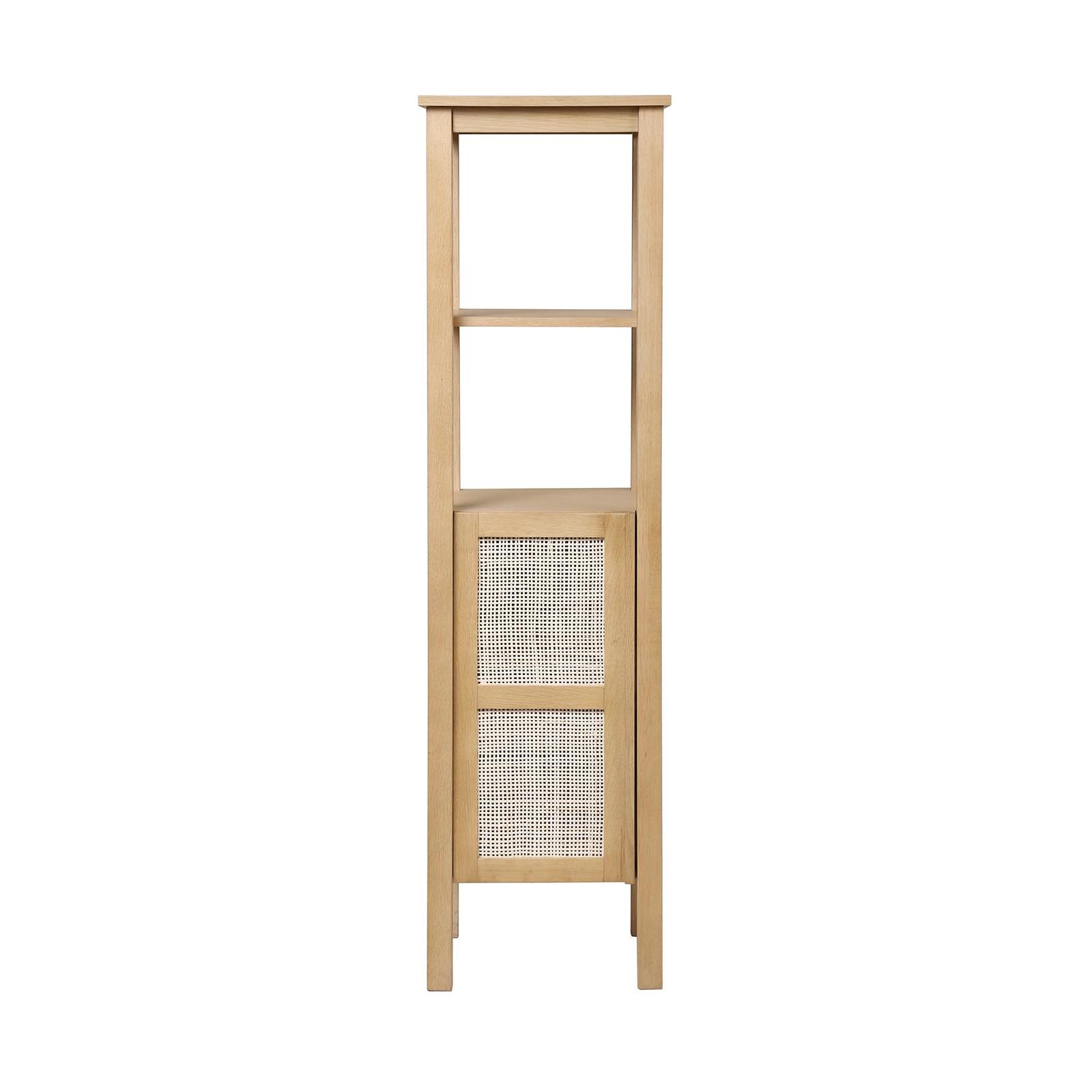 Colonne de salle de bain porte cannage chêne 145 cm