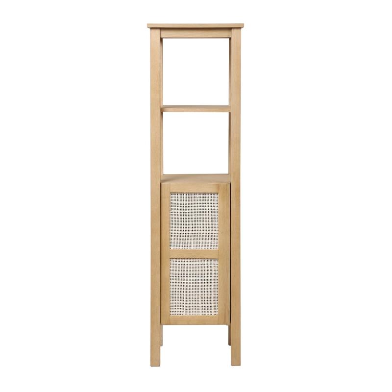 Colonne de salle de bain porte cannage chêne 145 cm