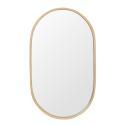 Miroir ovale chêne 40 x 70 cm