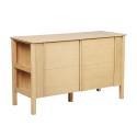 Meuble double vasque chêne portes lisses 130 cm