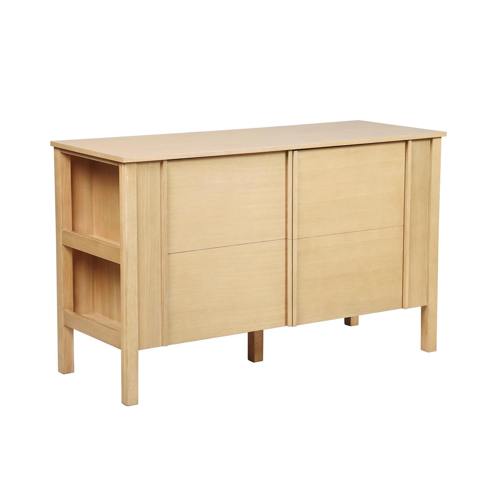 Meuble double vasque chêne portes lisses 130 cm