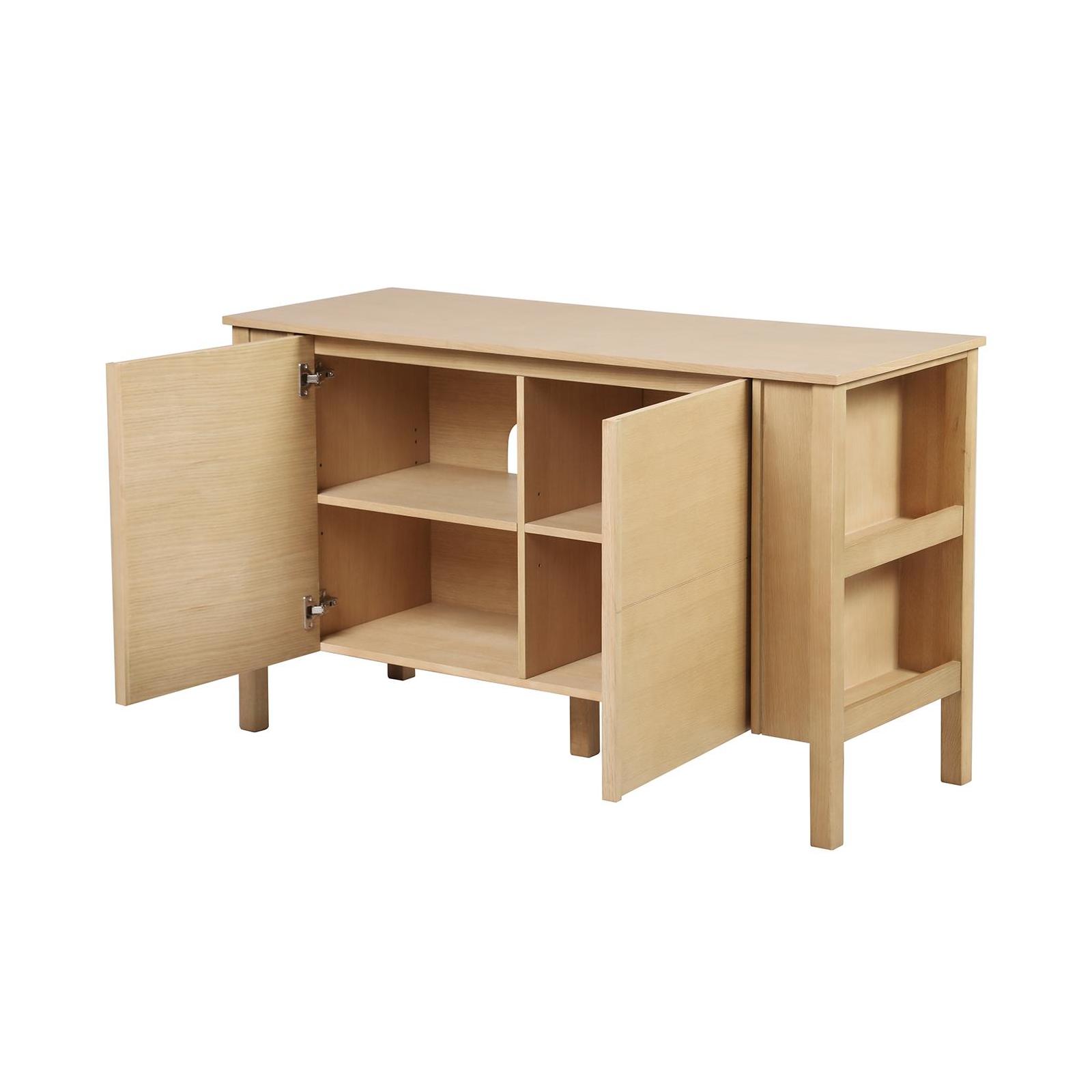 Meuble double vasque chêne portes lisses 130 cm