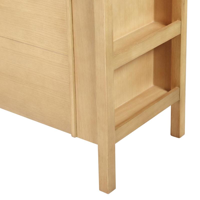 Meuble double vasque chêne portes lisses 130 cm