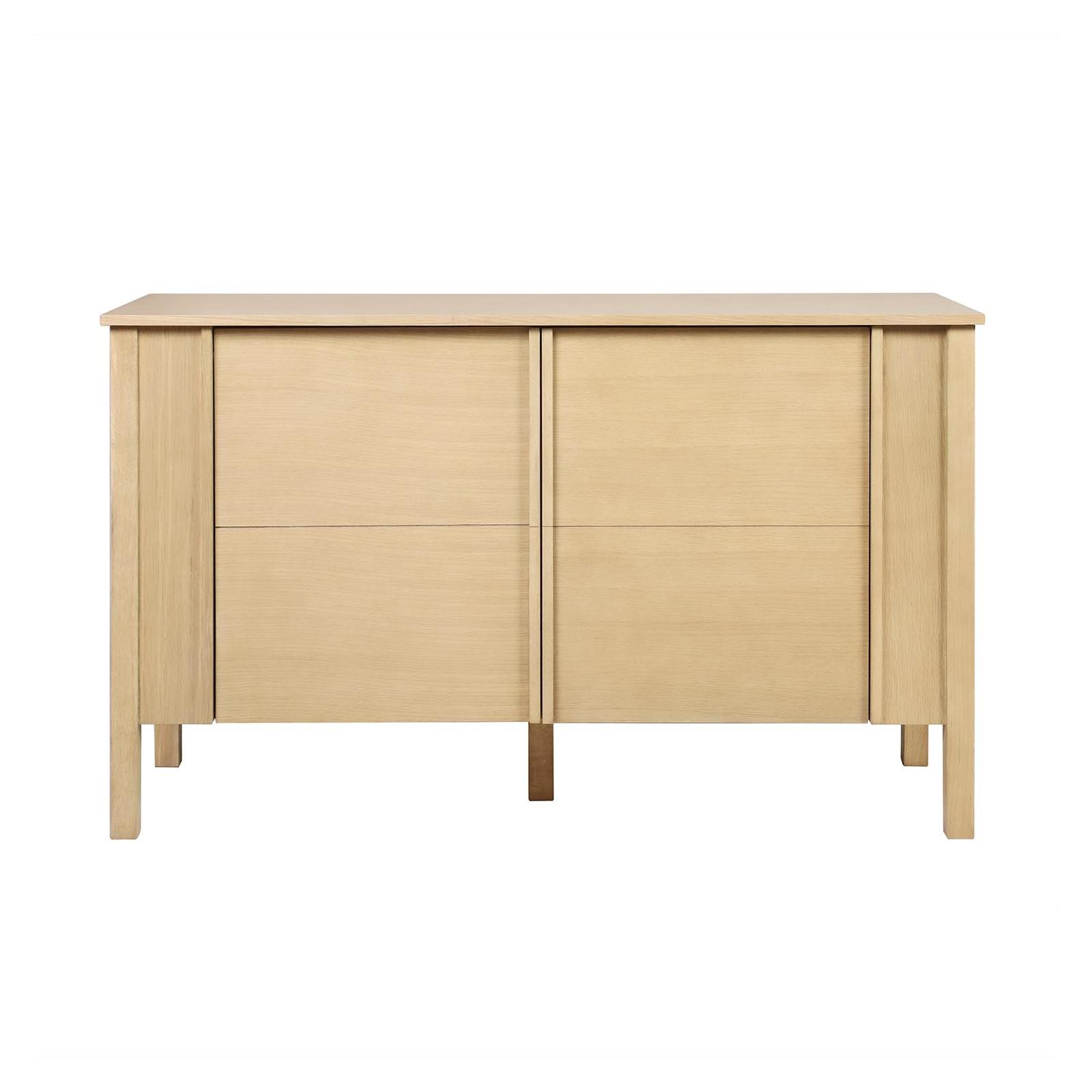 Meuble double vasque chêne portes lisses 130 cm