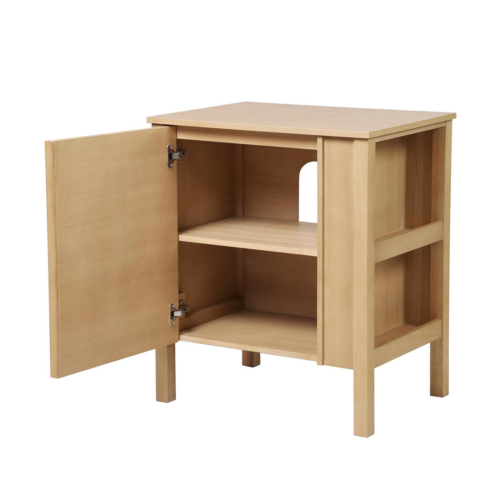 Meuble simple vasque chêne porte lisse 70 cm