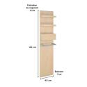 Colonne salle de bain à suspendre chêne 165 cm ENIO