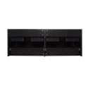 Ensemble meuble double vasque noir carbone 120cm + vasque + 2 miroirs + colonne