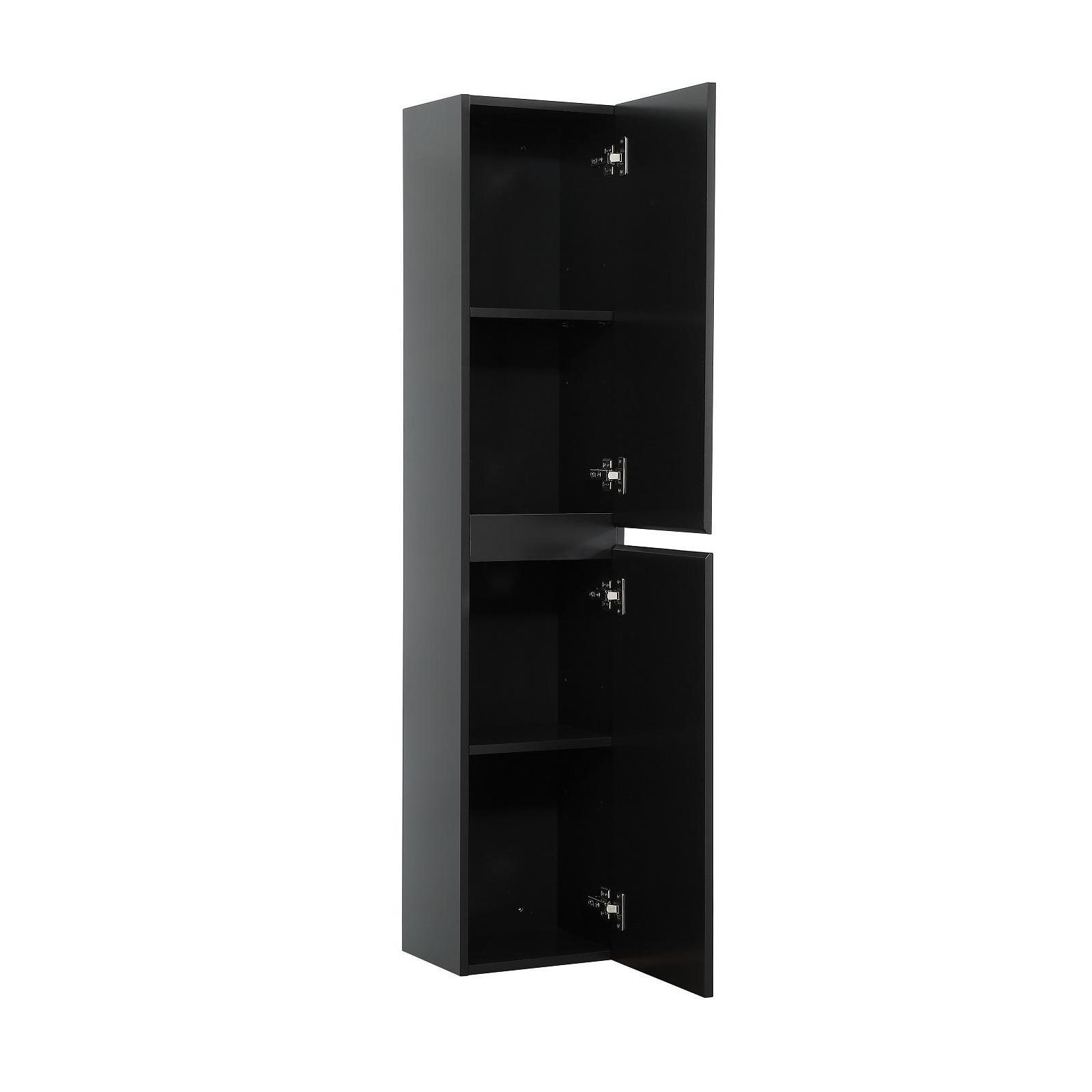 Ensemble meuble double vasque noir carbone  120cm  + vasque + colonne