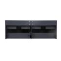 Ensemble meuble double vasque gris anthracite 120cm + vasque + 2 miroirs + 2 robinets + colonne