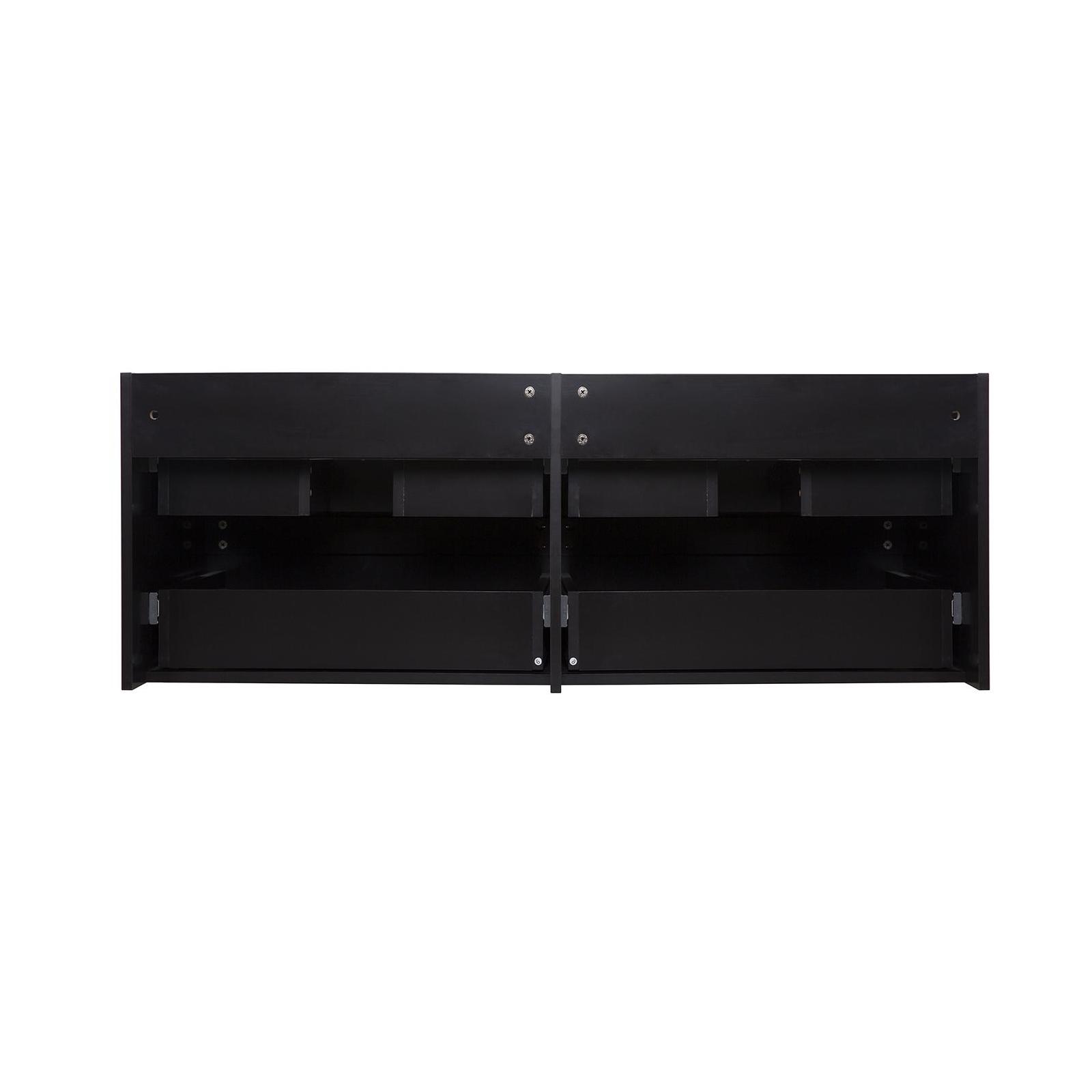 Ensemble meuble double vasque noir carbone  120cm  + plan double vasque + 2 miroirs