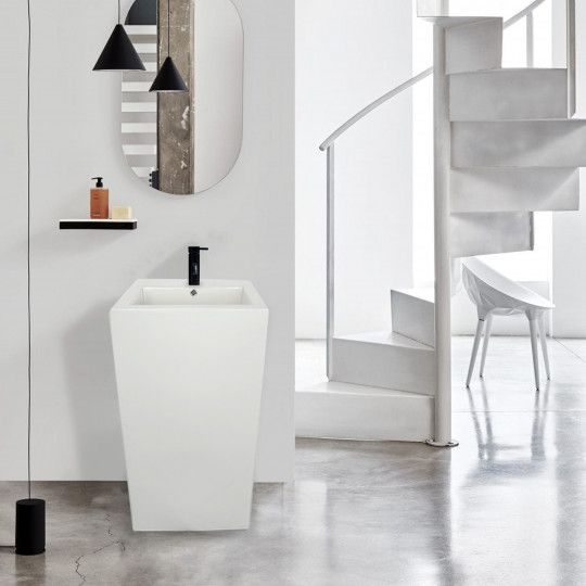 Lavabo colonne blanc céramique 85 cm PAROS