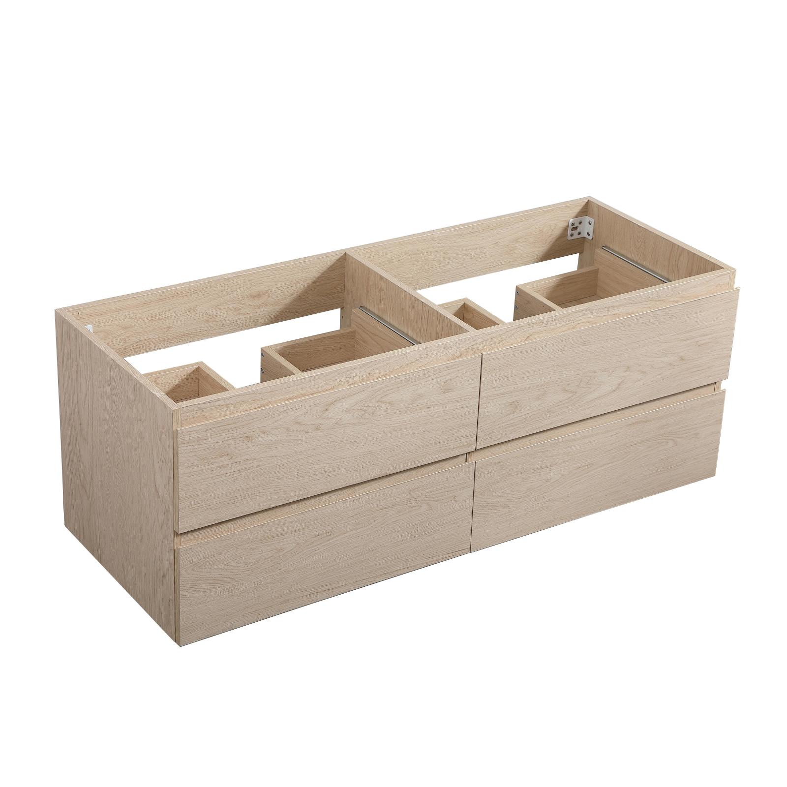 Meuble double vasque décor chêne  120cm