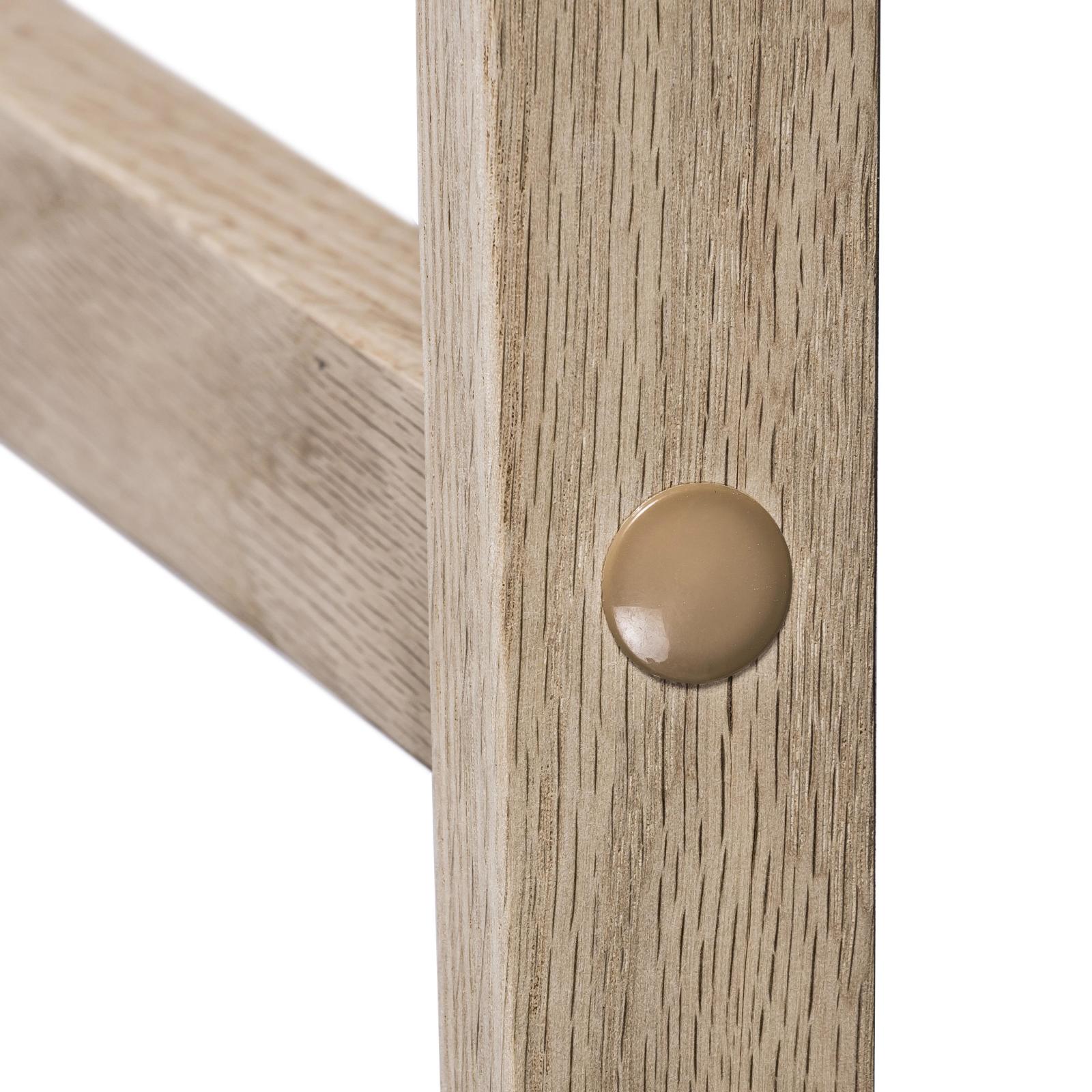 Lot de 2 tabourets de bar en chêne et assise blanche 65 cm RIVA