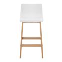 Lot de 2 tabourets de bar scandinave pieds en chêne 65 cm TANNA