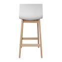 Lot de 2 tabourets de bar scandinave pieds en chêne 65 cm TANNA