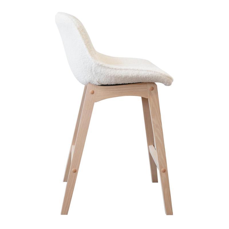 Lot de 2 chaises d'îlot et bar 65 cm tissus bouclette