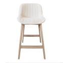 Lot de 2 chaises d'îlot et bar 65 cm tissus bouclette