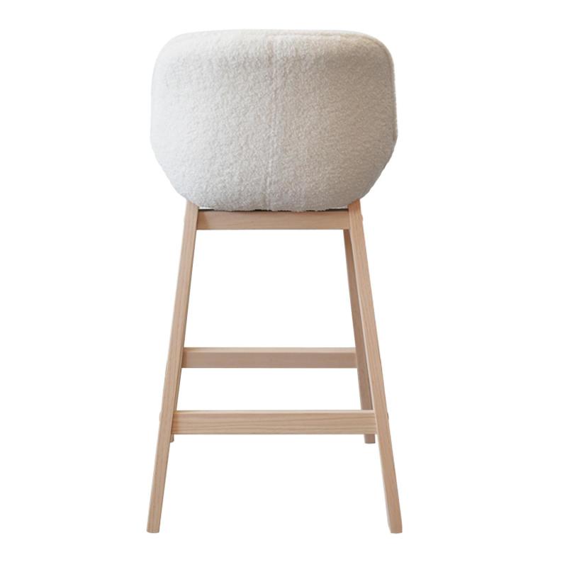 Lot de 2 chaises d'îlot et bar 65 cm tissus bouclette