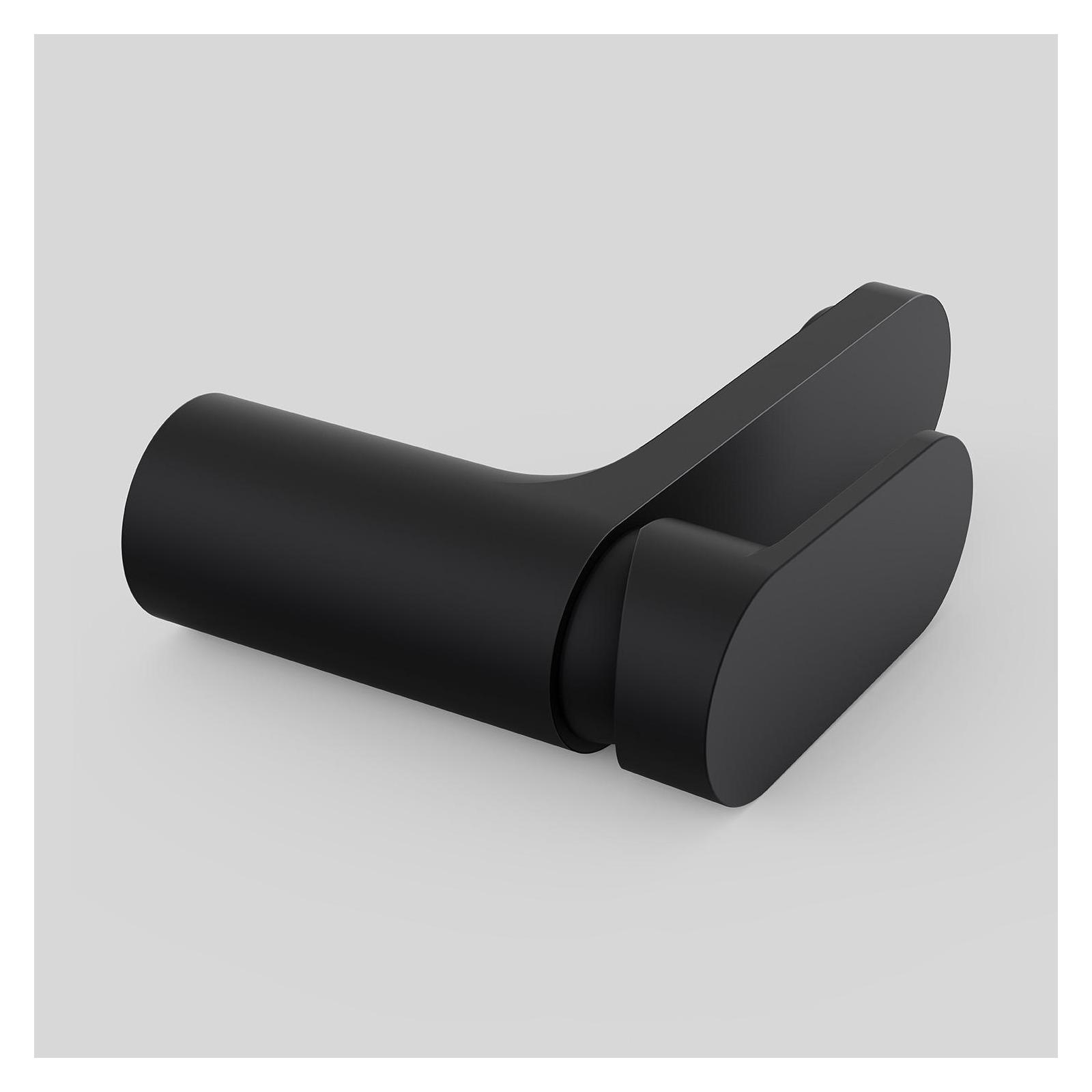 Robinet de salle de bain mitigeur bec bas noir H15cm