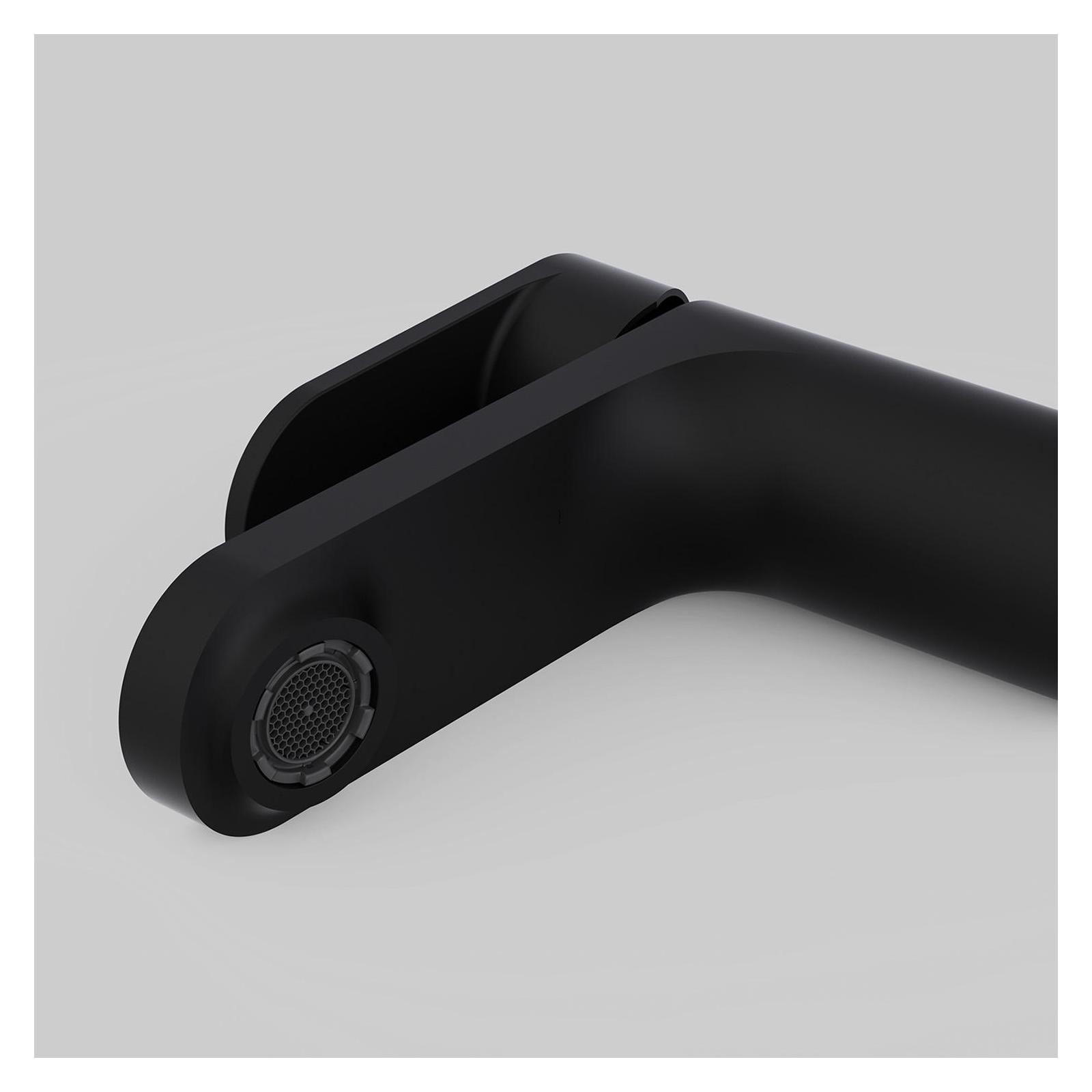 Robinet de salle de bain mitigeur bec haut noir H25,3cm Robinet de salle de bain mitigeur bec haut noir H25,3cm